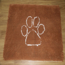 Microfiber chenille non-slip dog rug/ pet rug